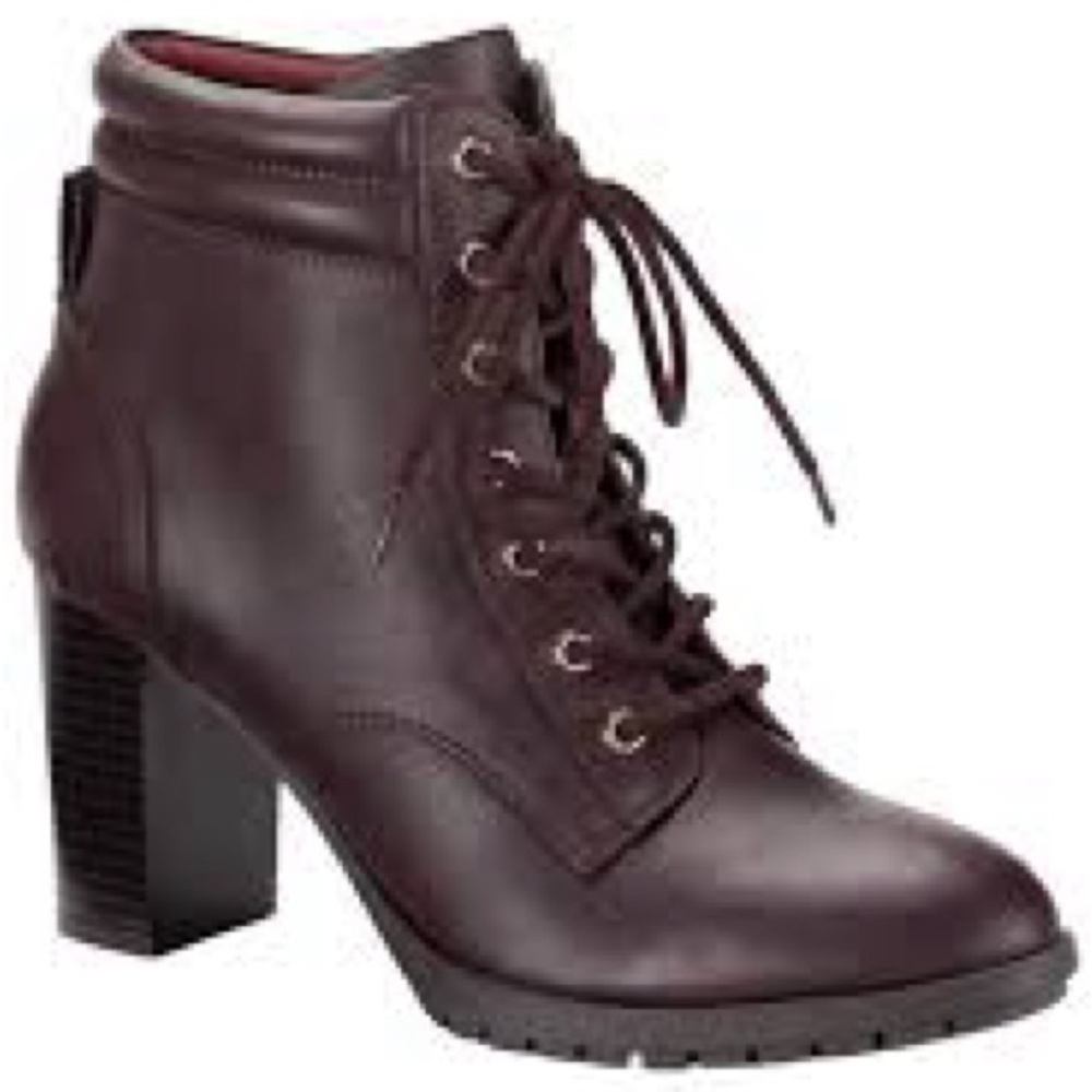Women’s Style & Co. Brown Faux Leather Laurellee Dress Booties Size 8.5 US!